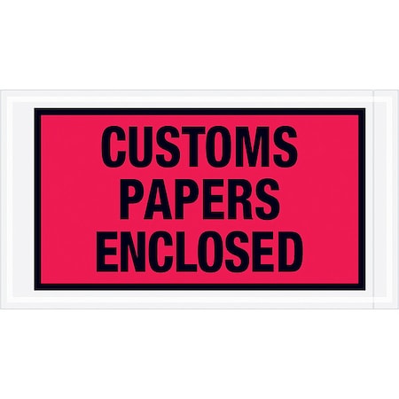 Zoro Select Packing List Envelopes, Red, PK1000 PL447