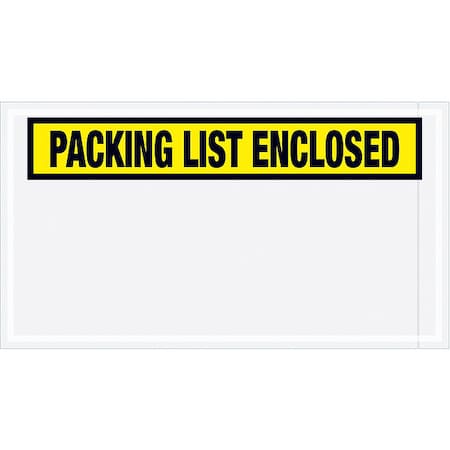 Zoro Select Packing List Envelopes, Yellow, PK1000 PL445