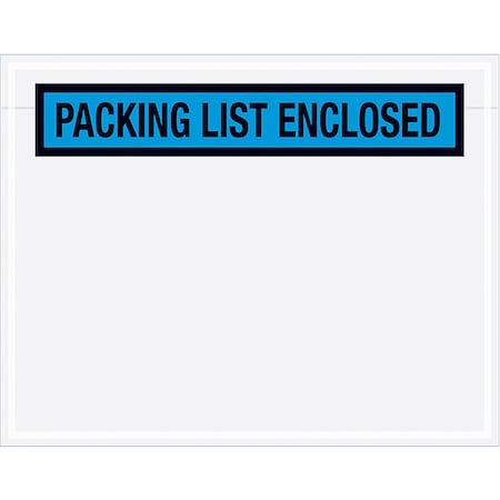Zoro Select Packing List Envelopes, Blue, PK1000 PL458