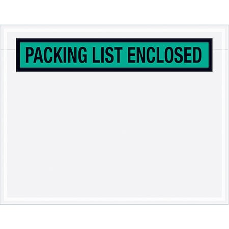 Zoro Select Packing List Envelopes, Green, PK1000 PL459