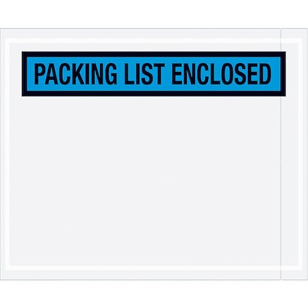 Zoro Select Packing List Envelopes, Blue, PK1000 PL454