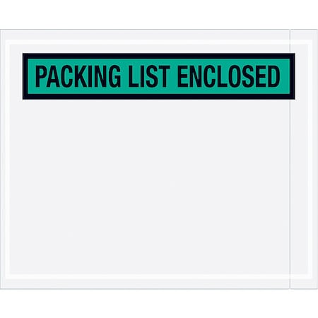Zoro Select Packing List Envelopes, Green, PK1000 PL455