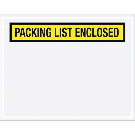 Zoro Select Packing List Envelopes, Yellow, PK1000 PL456