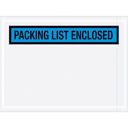 Zoro Select Packing List Envelopes, Blue, PK1000 PL488