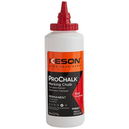 Keson Waterproof Marking Chalk – Red, 5 Lb Tub For Chalk Line Reels