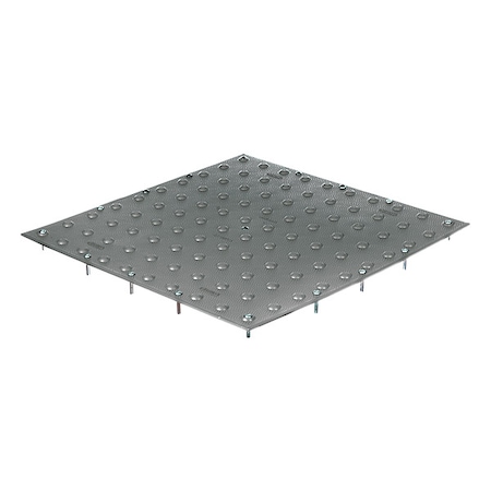 Tuftile Detectable Warning Tile Polymer Gray, 48 in W x 24 in L, 3/16 in Thick TT2448-UM-GRY-1