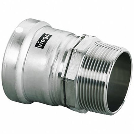 Viega Strt, SS, Press-fit 4 in, MNPT 4 in 95735