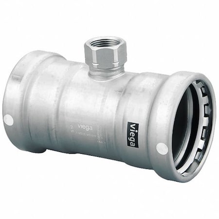 Viega Tee, SS, Press-fit21/2", 21/2", FNPT3/4" 95620