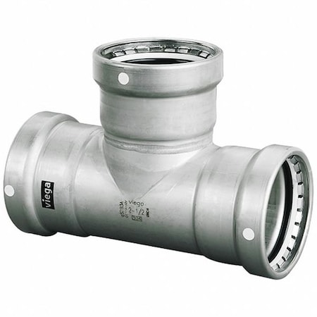 Viega Tee, SS, Press-fit 4", 4", 2" 95605