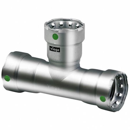 Viega Tee, SS, Press-fit 1 1/4", 1 1/4", 1" 90915