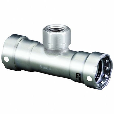 Viega Tee, SS, Press-fit 3/4", 3/4", FNPT 3/4" 91850