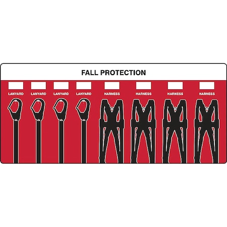 Zoro Select Shadow Board, 24 in H, 36 in W, Yellow PSB723RDBK