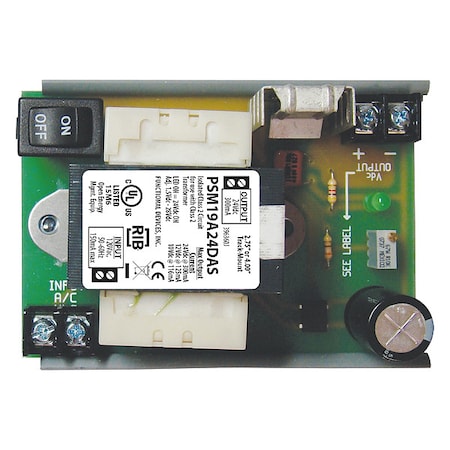 Functional Devices-Rib DC Power Supply, 120V AC, 1.5/28V DC, 40A, Track PSM19A24DAS