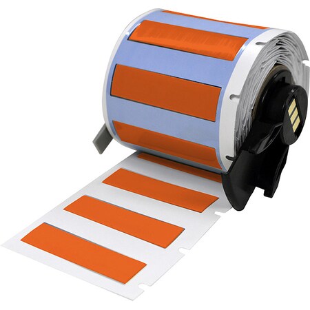 Brady SleeveLabel, Orange, Polyolefin, 1-3/4inW M6-250-175-342-OR