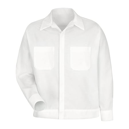 Red Kap Men's Work Shirt, 65% Polyester/35% Cotton, White, L SP35WH RG L