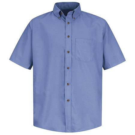 Red Kap Men's Mns Ss Button Down Poplin Shirt, Lb, 4XL, Cotton/Polyester, Button Fronts, 1 Pocket(s), 4XL SP80LB SS 4XL