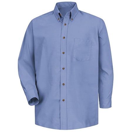 Red Kap Men's Mns Ls Button Down Poplin Shirt-Lb, XL, Cotton/Polyester, Button Fronts, 1 Pocket(s), XL SP90LB XL 323