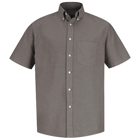 Red Kap Men's Mens Gray Ss Dress Shirt 60/40, Cotton/Polyester, Button Fronts, 1 Pocket(s), Gray, XL SR60GY SS 175