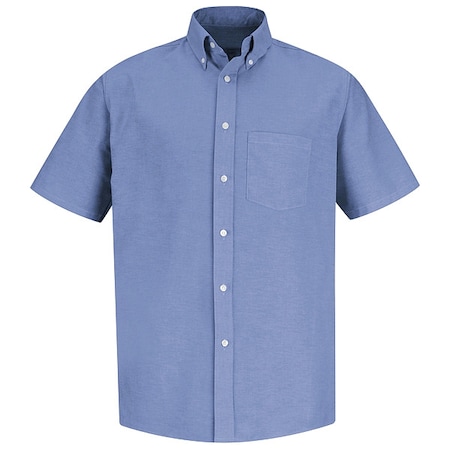Red Kap Men's Mens Lt Blu Drs Shirt 60/40 Oxf, Cotton/Polyester, Button Fronts, 1 Pocket(s), Light Blue, L SR60LB SS 16