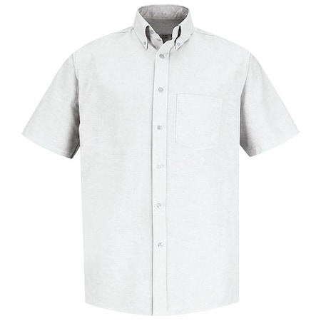 Red Kap Men's Mens White Drs Shirt 60/40 Oxford, Cotton/Polyester, Button Fronts, 1 Pocket(s), White, 4XL SR60WH SS 20
