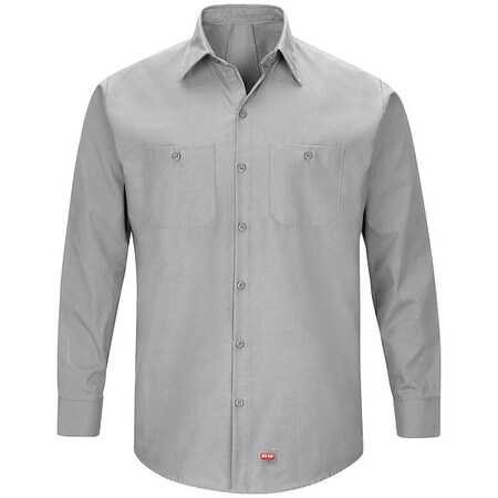 Red Kap Men's Work Shirt, Gray, 2XL SX10GY RG XXL