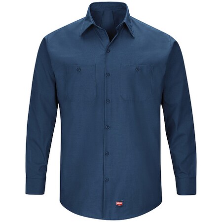 Red Kap Men's Work Shirt, Navy, M SX10NV RG M