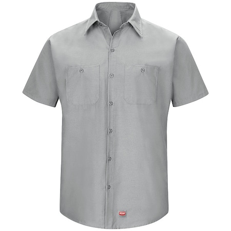 Red Kap Men's Work Shirt, Gray, L SX20GY SS L