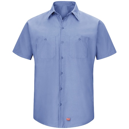 Red Kap Men's Work Shirt, Light Blue, L SX20LB SS L