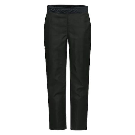 Red Kap Chef Pant, L, Black 0P1WBK RG L