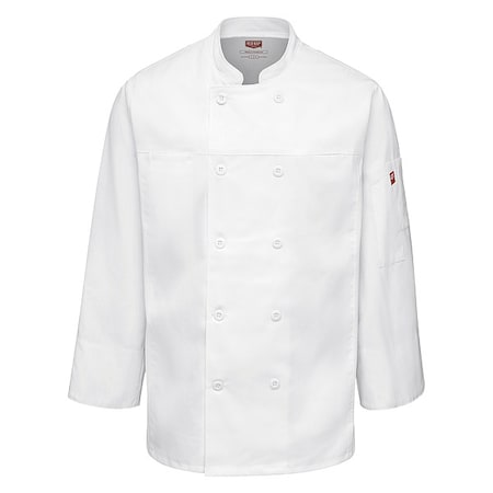 Red Kap Chef Coat, 4XL, White 054MWH RG 4XL