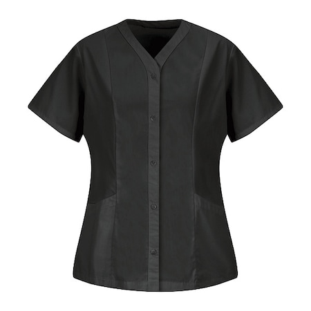 Red Kap Women's Work Tunic, 65% Polyester/35% Cotton, Black, M 9P01BK SS M