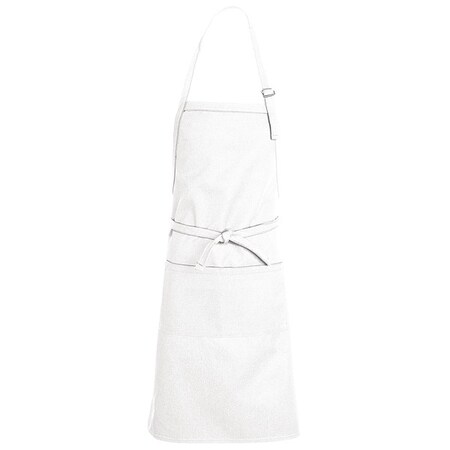 Red Kap White Bib Apron W/Pkt TT30WH 24 34