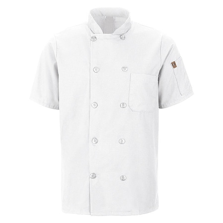 Red Kap Chef Coat, L, White 046XWH SS L