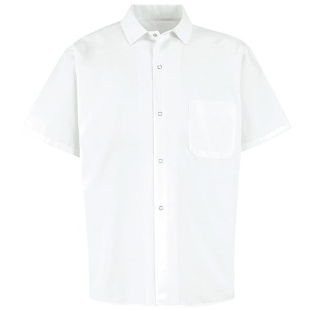 Red Kap 501Pgwht Mns White Ss Cook Shirt 5020WH SS L