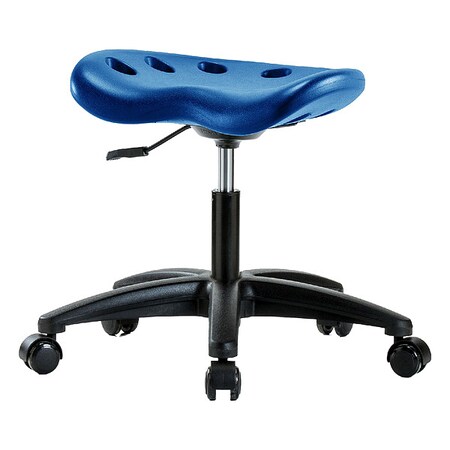 Zoro Select Tractor Stool, Polyurethane, Blue, 16 in to 21 in Seat Height PTDHSL-RG-RC-BLU