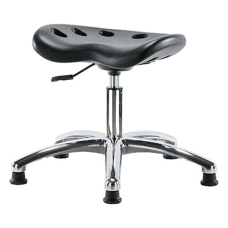 Zoro Select Tractor Stool, Polyurethane, Black, 17 in to 22 in Seat Height PTDHSL-CR-RG-BLK