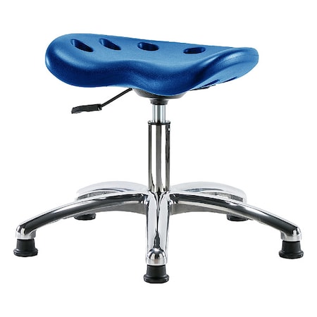 Zoro Select Tractor Stool, Polyurethane, Blue, 17 in to 22 in Seat Height PTDHSL-CR-RG-BLU