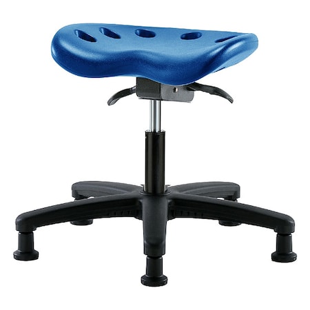Zoro Select Tractor Stool, Polyurethane, Blue, 16 1/2 in to 21 1/2 in Seat Height PTDHSO-RG-RG-BLU