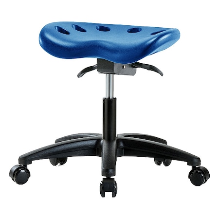 Zoro Select Tractor Stool, Polyurethane, Blue, 16 1/2 in to 21 1/2 in Seat Height PTDHSO-RG-RC-BLU
