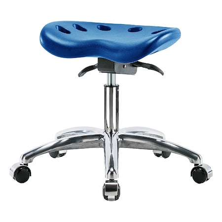 Zoro Select Tractor Stool, Polyurethane, Blue, 17 1/2 in to 22 1/2 in Seat Height PTDHSO-CR-CC-BLU