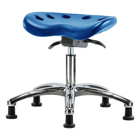 Zoro Select Tractor Stool, Polyurethane, Blue, 17 1/2 in to 22 1/2 in Seat Height PTDHSO-CR-RG-BLU