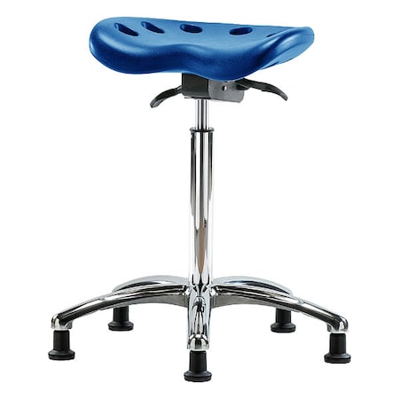 Zoro Select Tractor Stool, Polyurethane, Blue, 23 in to 33 1/2 in Seat Height PTHBST-CR-NF-RG-BLU