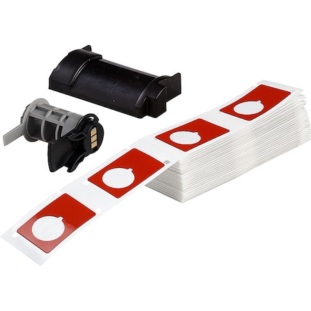 Brady Pre-Cut Label Stock Roll, Red, Gloss M6-168-593-RD