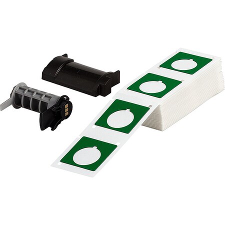Brady Pre-Cut Label Stock Roll, Green, Gloss M6-169-593-GN