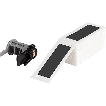 Brady Pre-Cut Label Stock Roll, Black, Gloss M6-176-593-BK