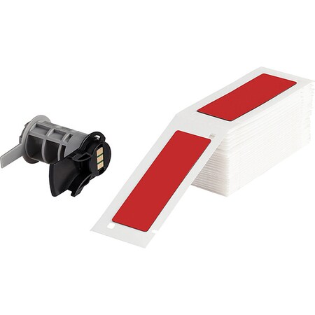 Brady Pre-Cut Label Stock Roll, Red, Gloss M6-176-593-RD
