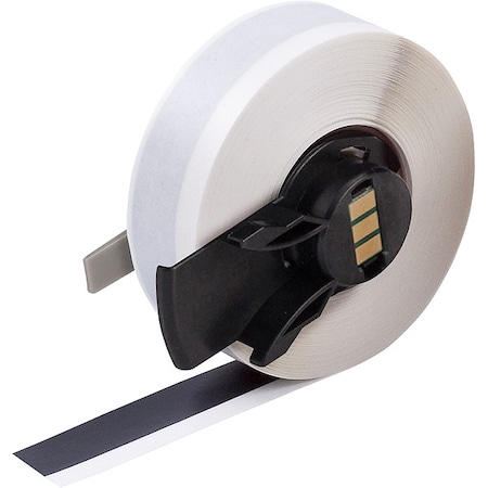 Brady ContinuousLabelStock, Black, Gloss, 1/2inW M6C-500-439-BK