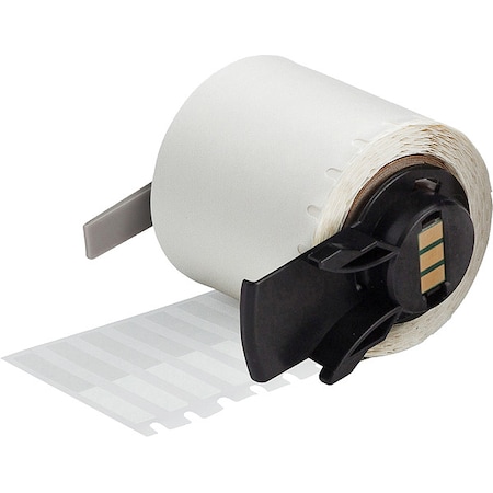 Brady Pre-CutLabelStockRoll, White/Clear, Matte M6-108-461