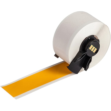 Brady ContinuousLabelStock, Yellow, Gloss, 1inW M6C-1000-439-YL
