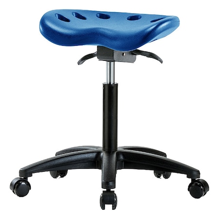 Zoro Select Tractor Stool, Polyurethane, Blue, 19 in to 26 1/2 in Seat Height PTMBSO-RG-NF-RC-BLU